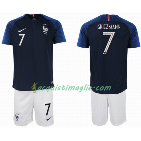 Divisa di Calcio Francia GRIEZMANN 7 2 star Bambino Prima Mondiali 2018